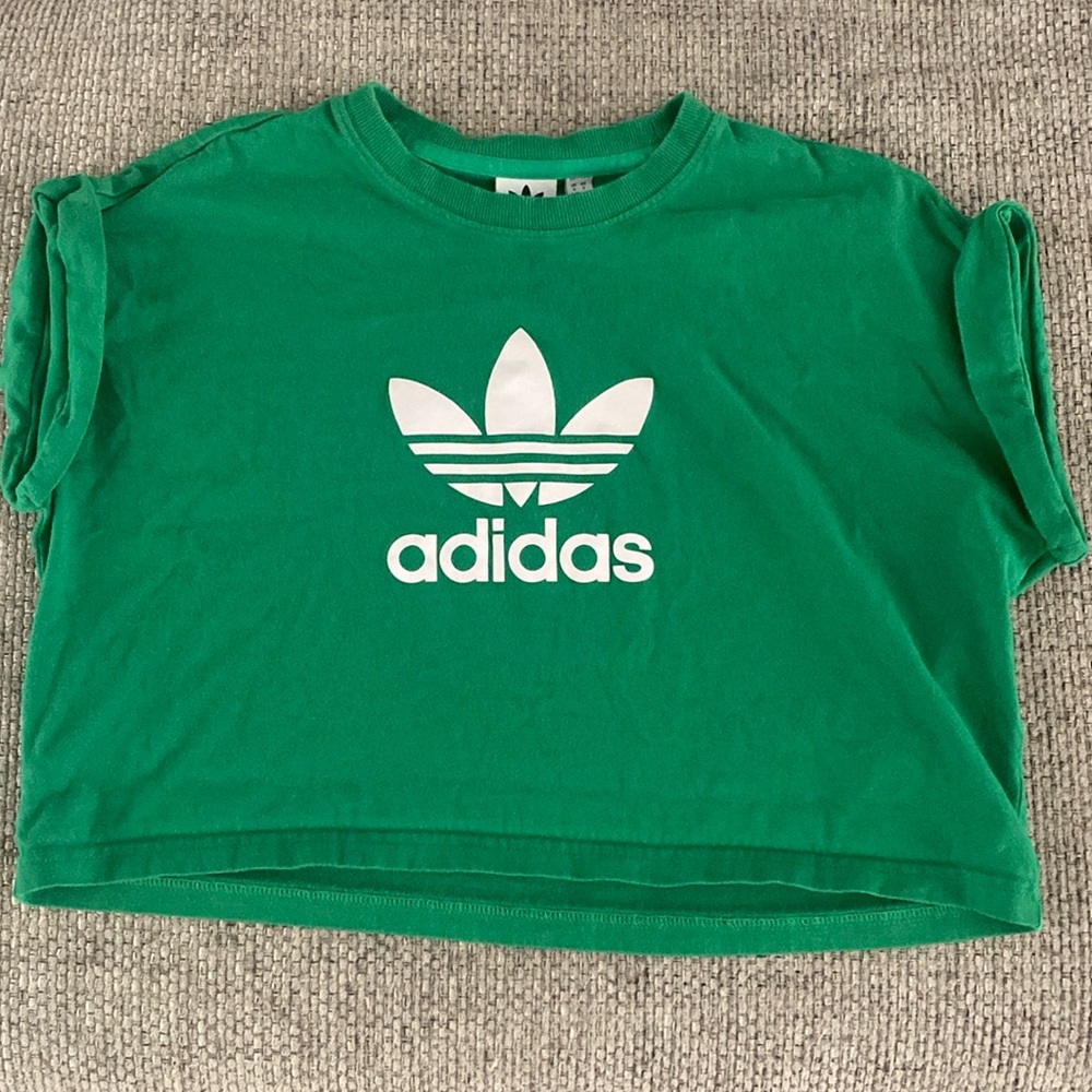 Adidas Green Crop Top Tee